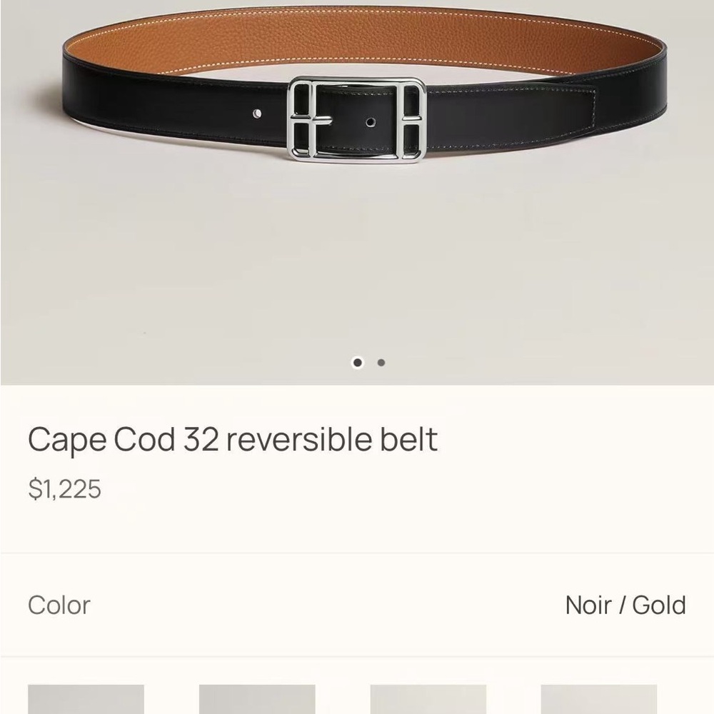 Hermes Cape Cod 32 reversible belt